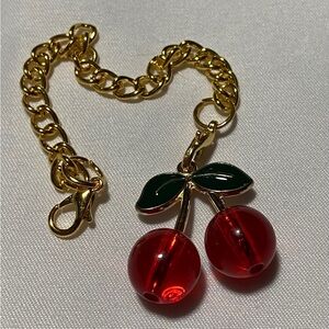 Cherry Pendant Gold Purse Charm